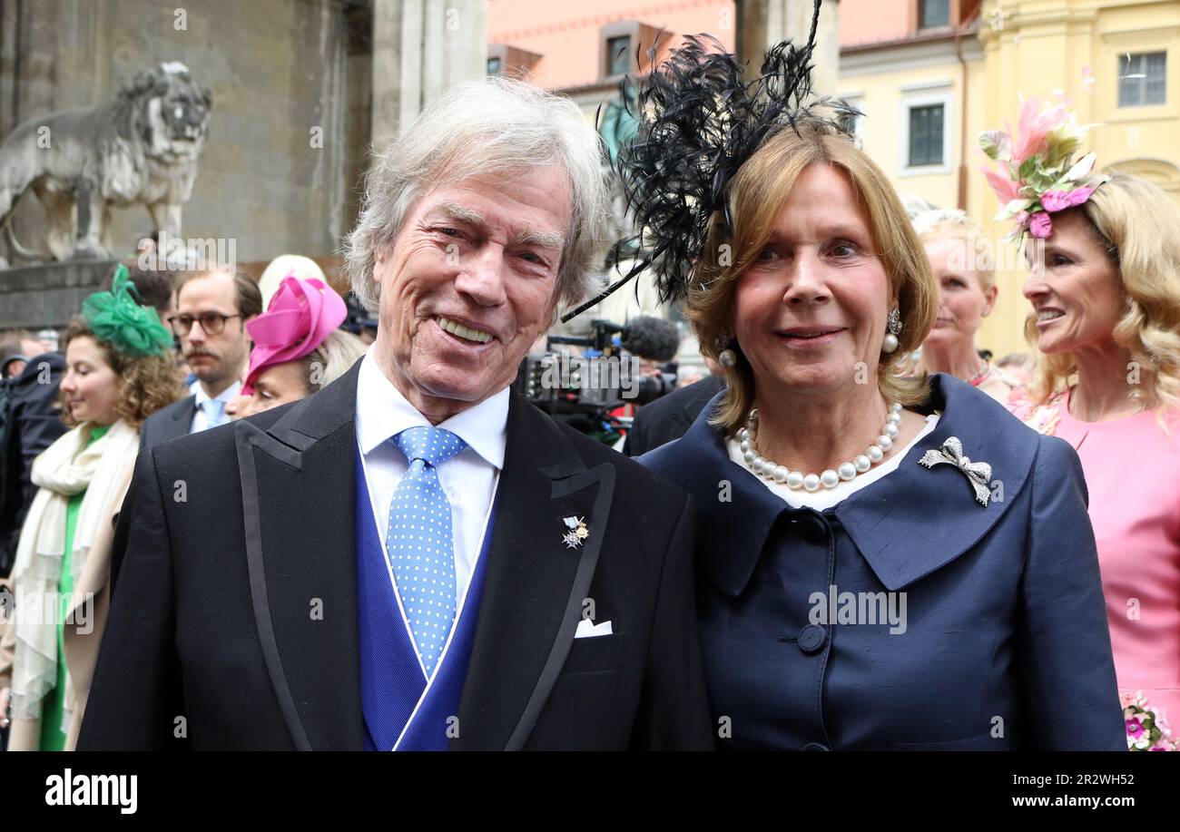 Munich Allemagne Mai L Opold Prince Von Bayern Et Femme Ursula Princesse Von