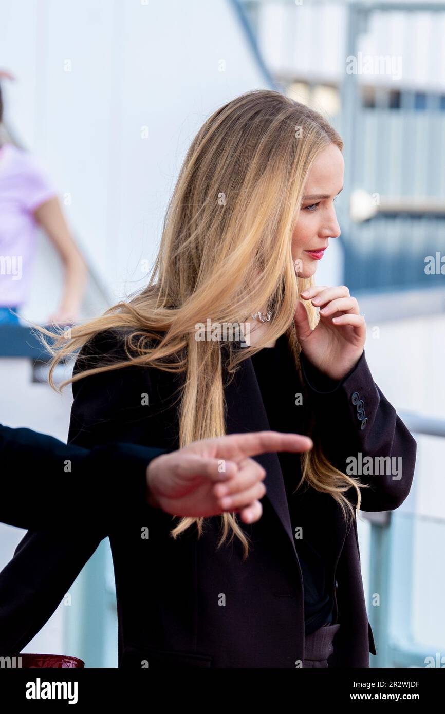 Cannes, France, 21th mai 2023, Jennifer Lawrence participe au festival annuel du film de Cannes 76th au Palais des Festivals (Credits photo: Giovanna Onofri) Banque D'Images