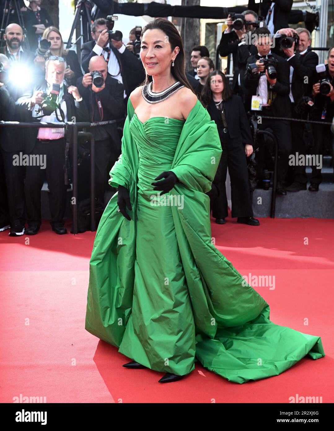 Cannes, France. 21st mai 2023. L'actrice malaisienne Michelle Yeoh assiste à la première de Firebrand au Festival de Cannes 76th au Palais des Festivals de Cannes, France, dimanche, 21 mai 2023. Photo de Rune Hellestad/ Credit: UPI/Alay Live News Banque D'Images