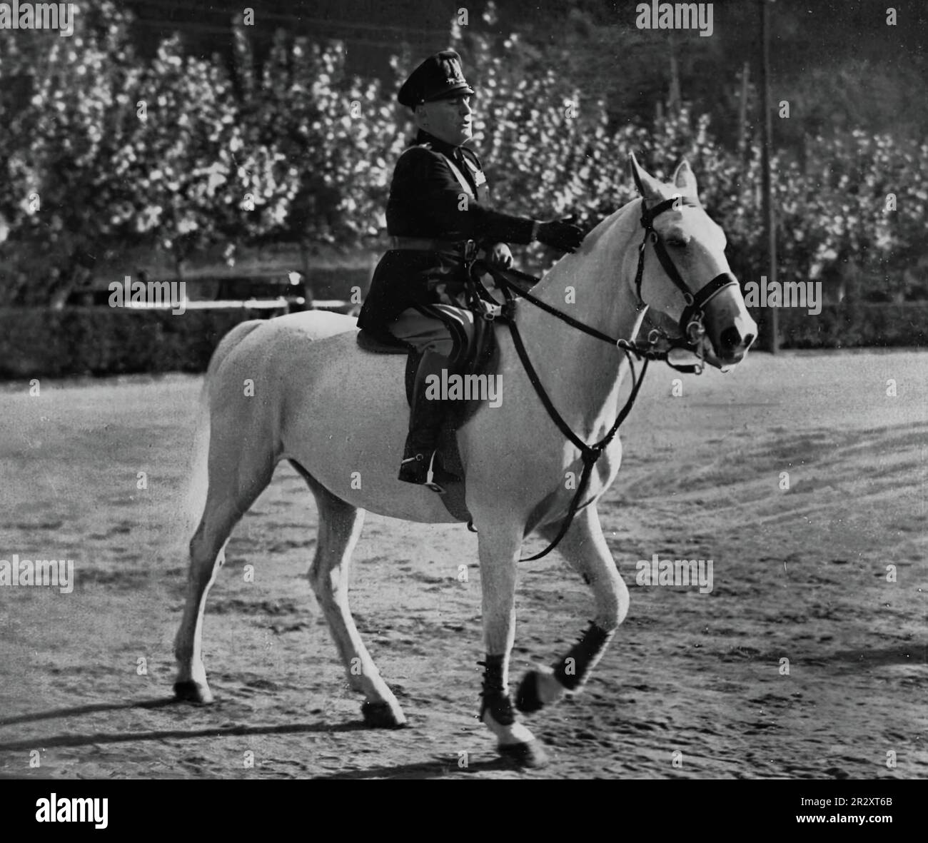 Benito Mussolini était le dictateur italien qui au siècle dernier a fondé le régime fasciste Banque D'Images