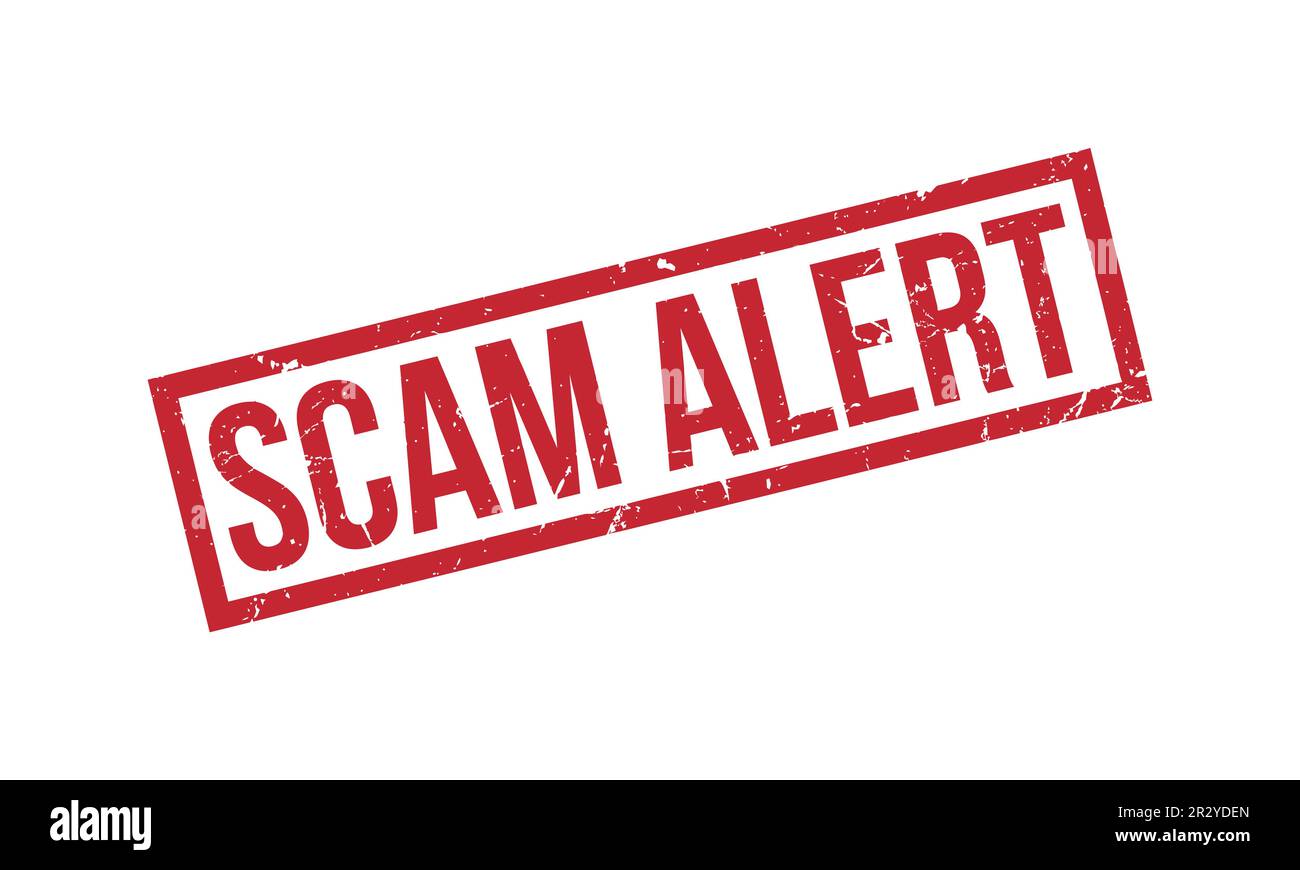Vecteur de joint de tampon en caoutchouc Scam Alert Illustration de Vecteur