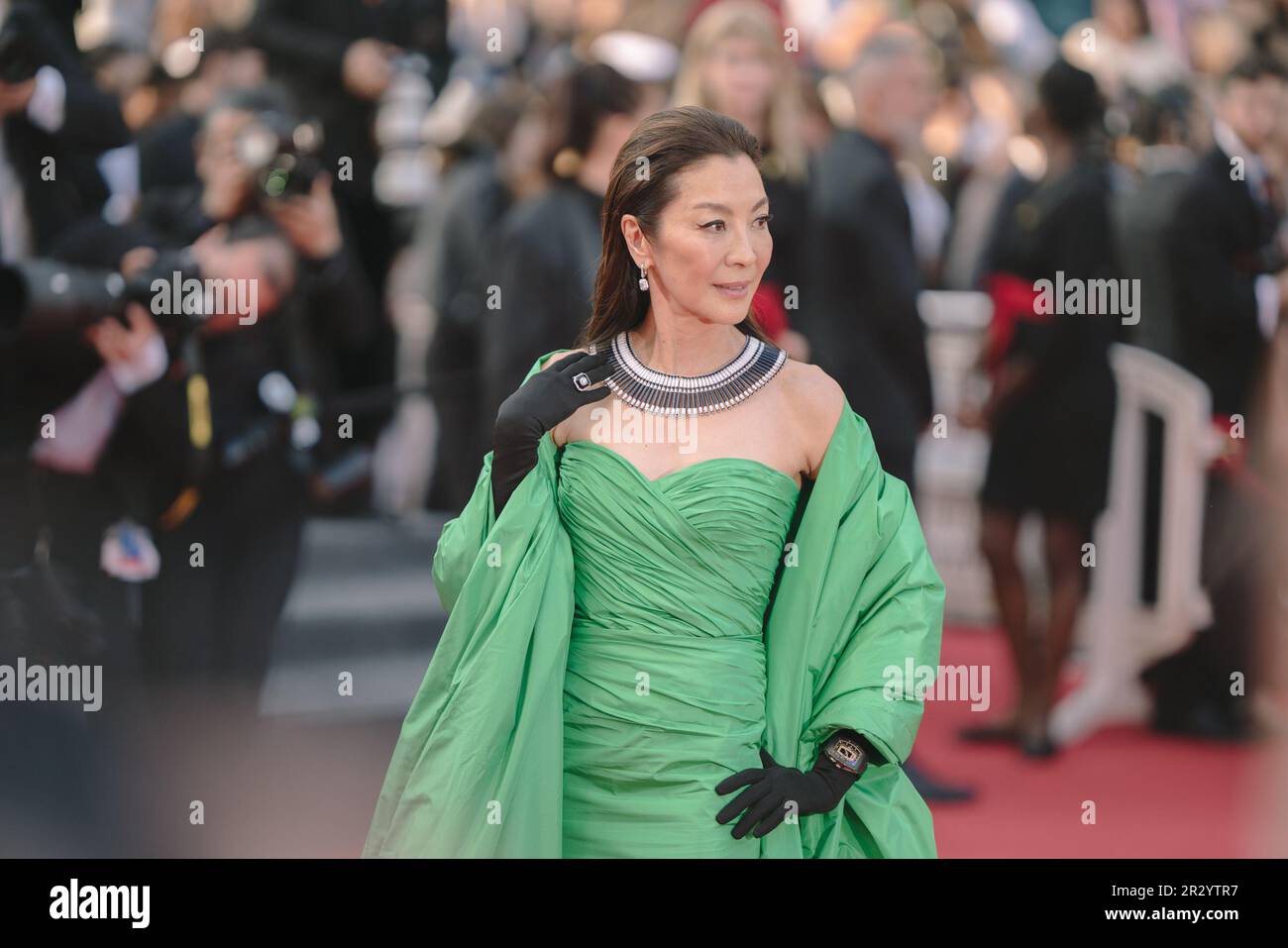 Cannes, France. 21st mai 2023. Michelle Yeoh assiste au tapis rouge ''firebrand (le jeu de la Reine)'' lors du festival annuel du film de Cannes 76th au Palais des Festivals sur 21 mai 2023 à Cannes, France (photo de Luca Carlino/NurPhoto)0 crédit: NurPhoto SRL/Alamy Live News Banque D'Images