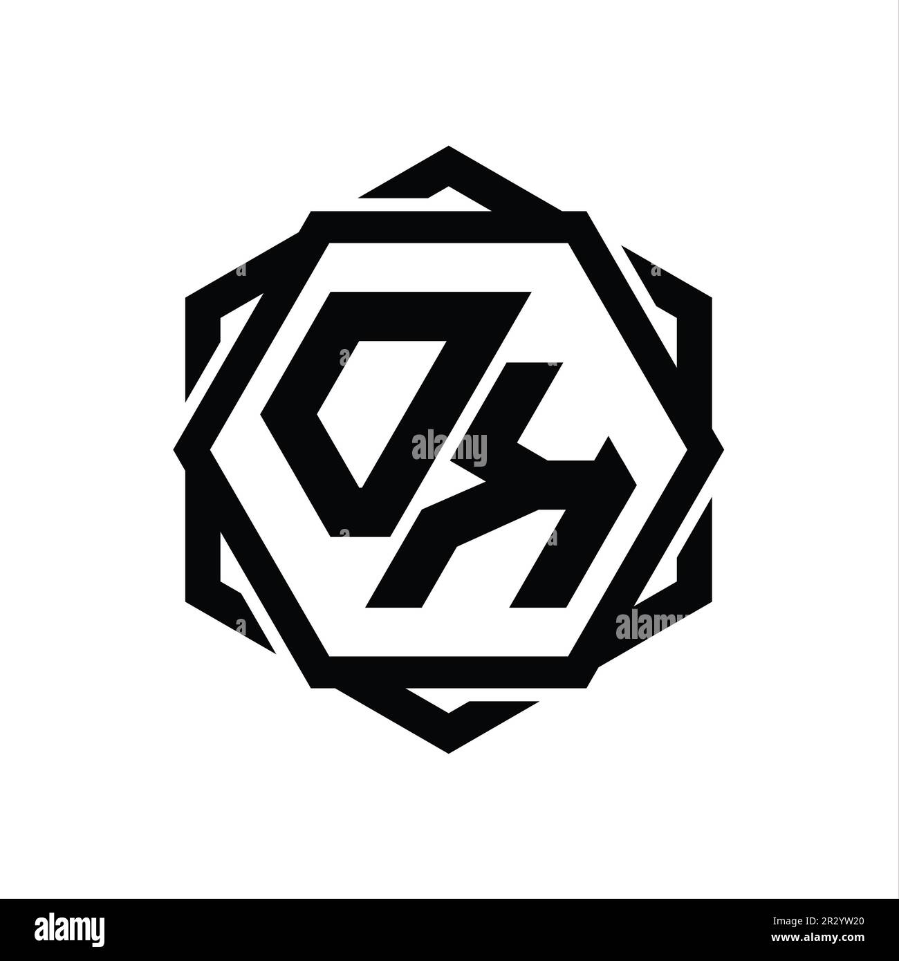 Logo DK monogramme forme hexagonale avec modèle géométrique abstrait à contour isolé Banque D'Images Logo DK monogramme forme hexagonale avec modèle géométrique abstrait à contour isolé Banque D'Images