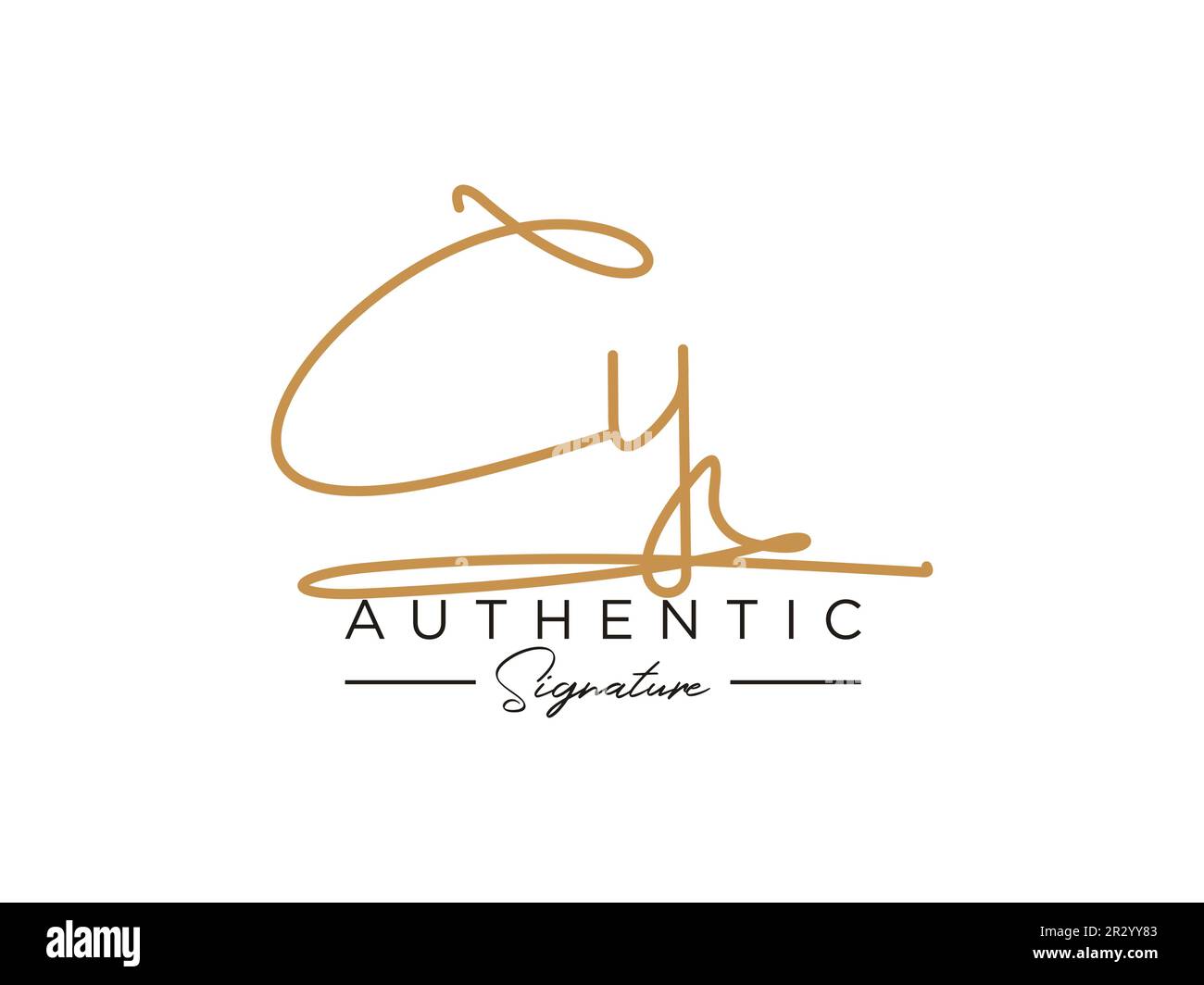 Modèle de logo de signature CY Vector Image Vectorielle Stock - Alamy