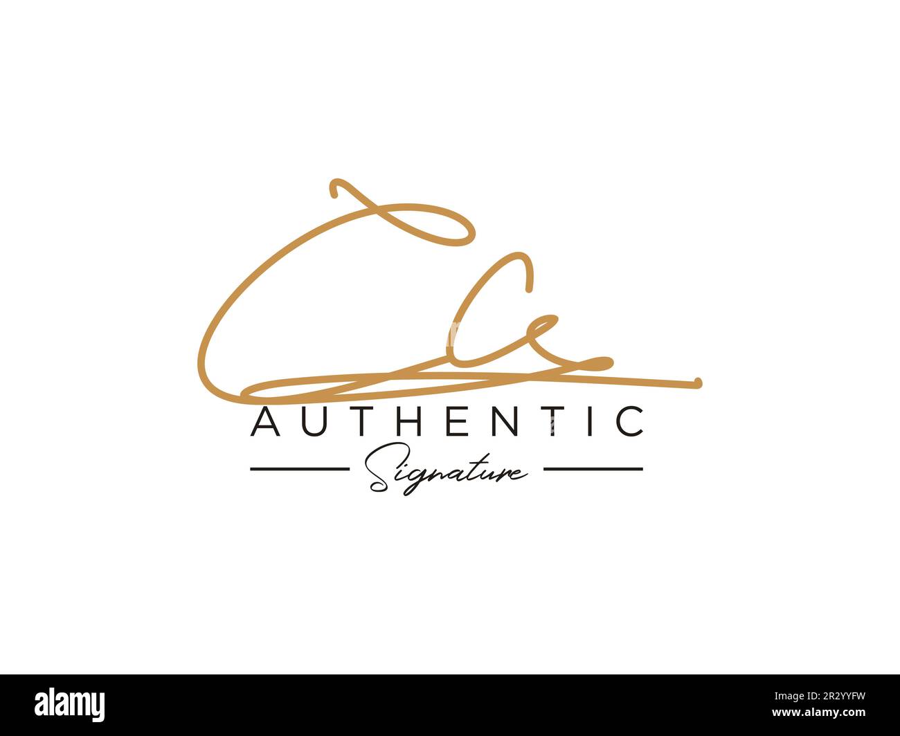 VECTEUR de modèle DE logo DE signature CC. Illustration de Vecteur