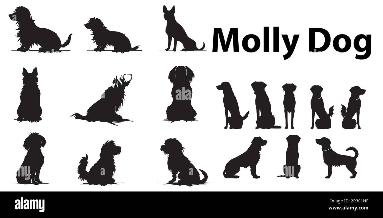 Illustration vectorielle noire pour chien. Illustration de Vecteur