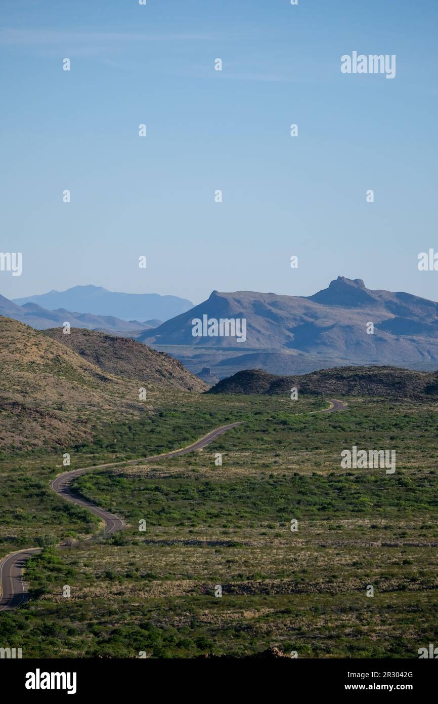 Route dans le parc national de Big Bend Banque D'Images