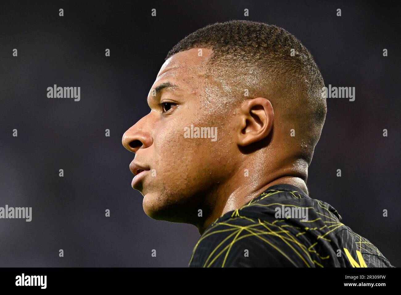 Paris, France. 21st mai 2023. Kylian Mbappe lors du match de football de la Ligue 1 entre AJ Auxerre (AJA) et Paris Saint Germain (PSG) sur 21 mai 2023 au Stade Abbe Deschamps à Auxerre, France. Crédit : Victor Joly/Alamy Live News Banque D'Images