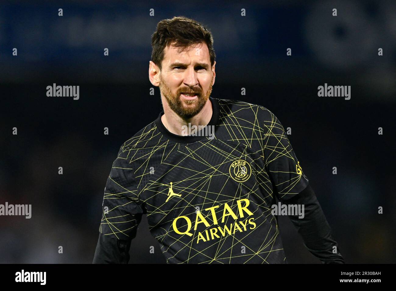 Auxerre, France. 21st mai 2023. Lionel Messi lors du match de football de la Ligue 1 entre AJ Auxerre (AJA) et Paris Saint Germain (PSG) sur 21 mai 2023 au Stade Abbe Deschamps à Auxerre, France. Photo de Victor Joly/ABACAPRESS.COM crédit: Abaca Press/Alay Live News Banque D'Images