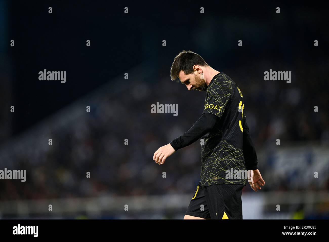 Auxerre, France. 21st mai 2023. Lionel Messi lors du match de football de la Ligue 1 entre AJ Auxerre (AJA) et Paris Saint Germain (PSG) sur 21 mai 2023 au Stade Abbe Deschamps à Auxerre, France. Photo de Victor Joly/ABACAPRESS.COM crédit: Abaca Press/Alay Live News Banque D'Images