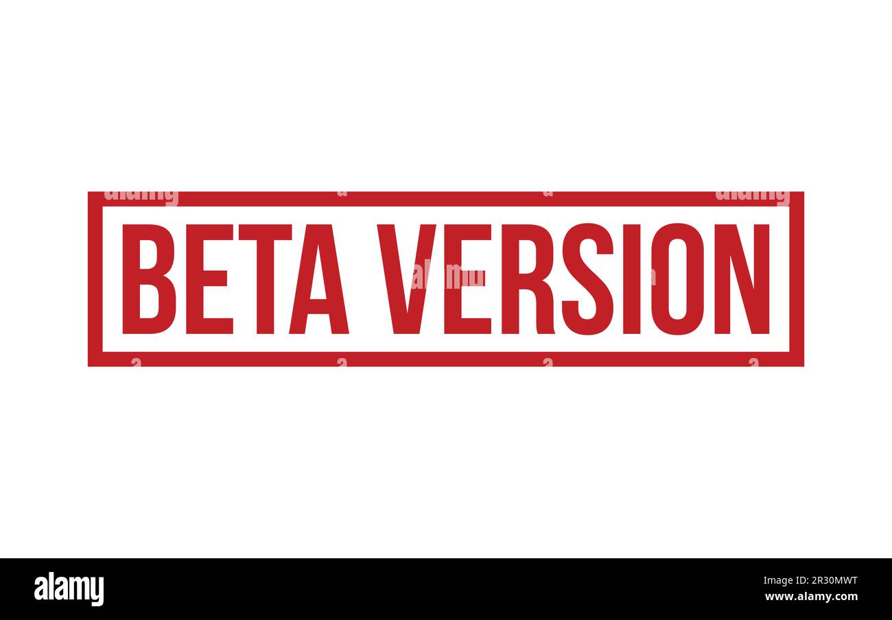 Version bêta caoutchouc tampon joint vecteur Illustration de Vecteur