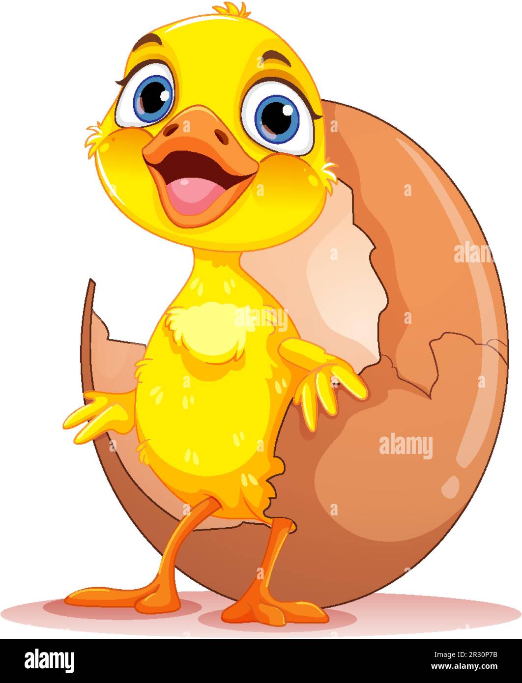 Illustration de Little Duck Hatching de Egg Illustration de Vecteur