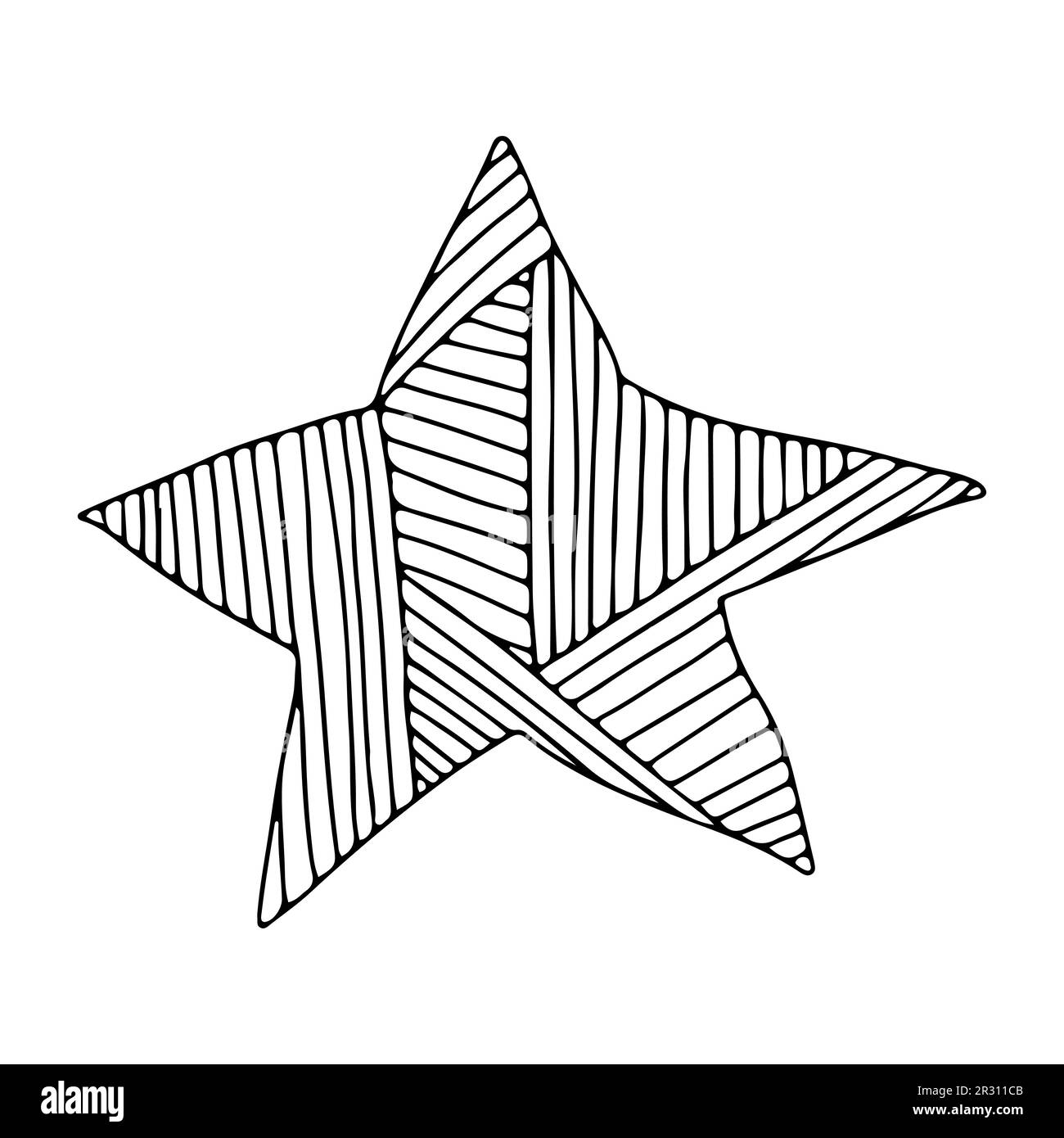 Brillant étoile De Ligne Brillant De Modèle Doodless Transparent