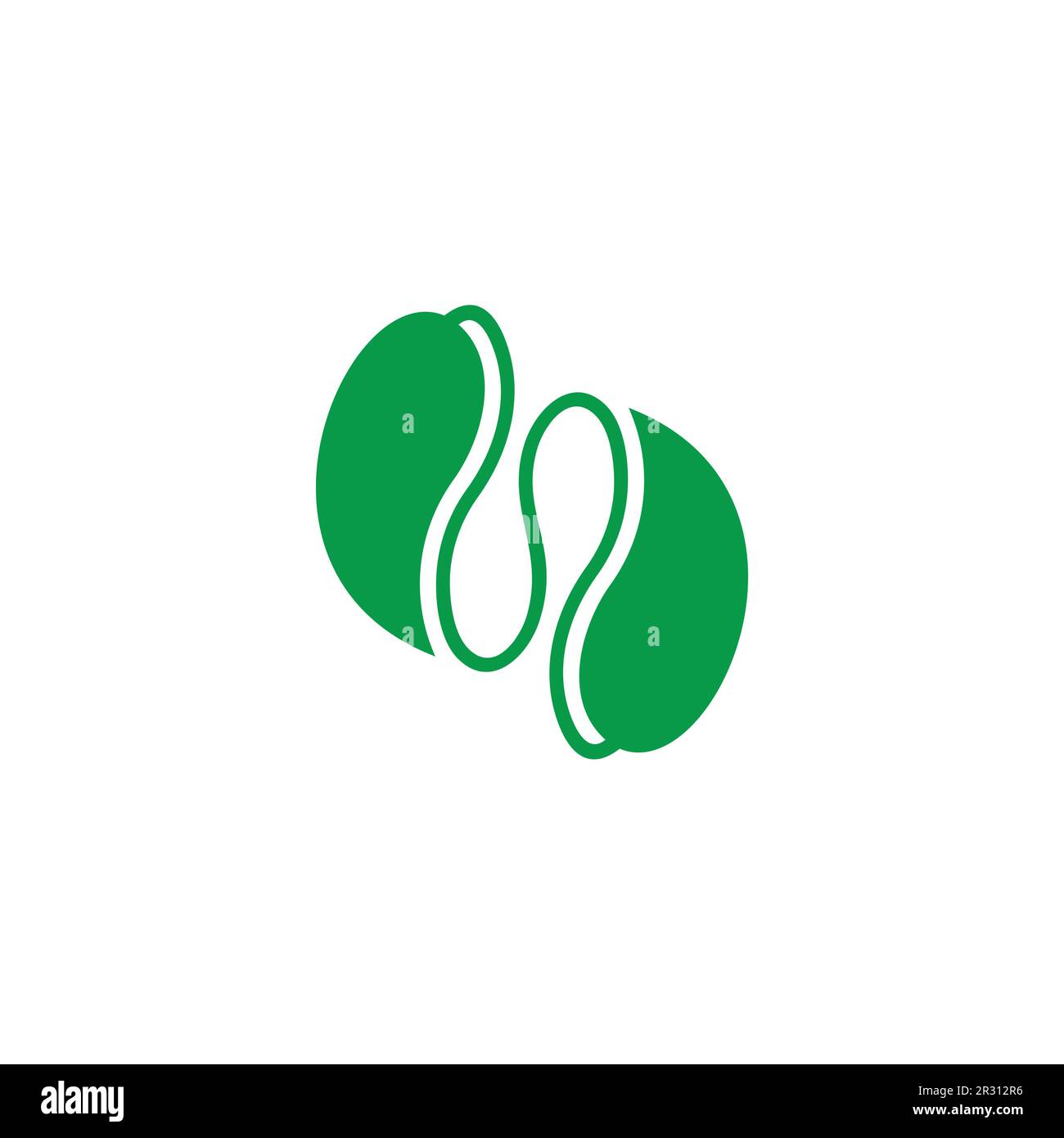 courbes lisse décoration de feuille logo vecteur Illustration de Vecteur