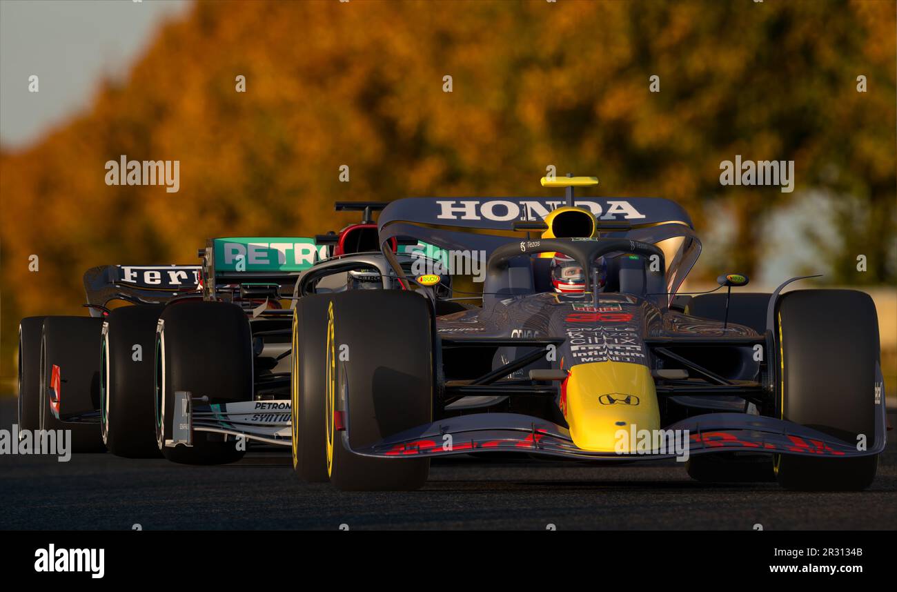 Red Bull,Mercedes,Ferrari F1 Cars.Formula 1 Grand Prix Photo Stock - Alamy