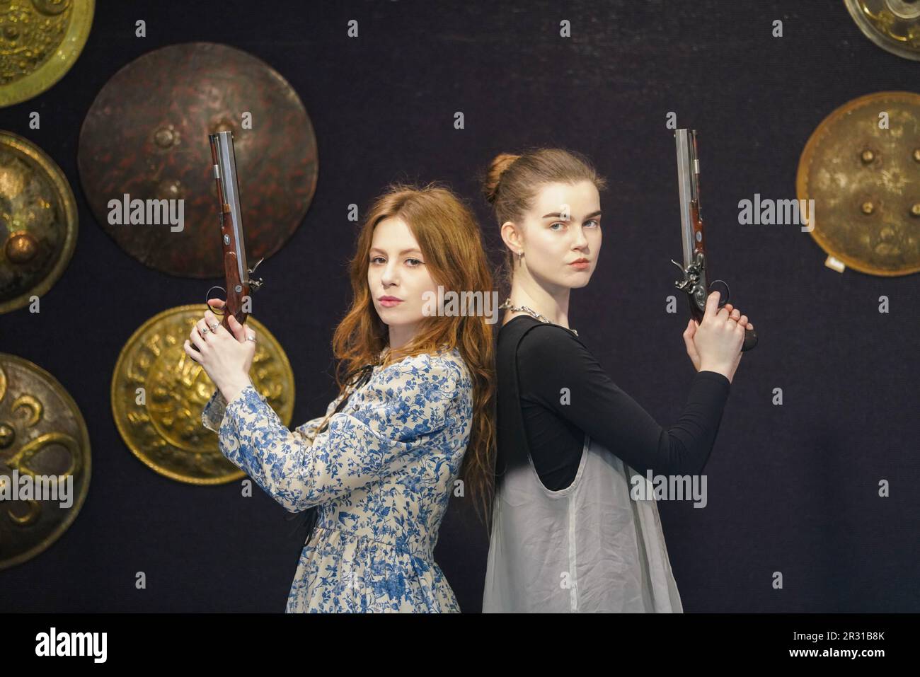 Dueling Pistols par Joseph Manton, Londres , estimation: £12 000 - £15 000. Avant-première pour la vente Arms & Armor de Bonhams Knightsbridge. La vente a lieu le 24 mai. Credit: amer ghazzal / Alamy Live News Banque D'Images