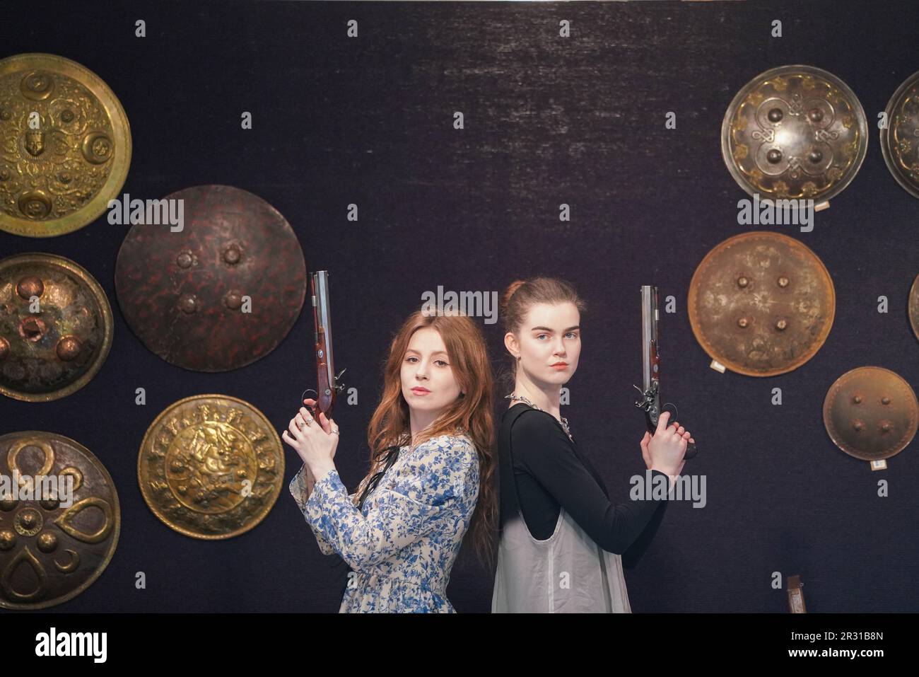 Dueling Pistols par Joseph Manton, Londres , estimation: £12 000 - £15 000. Avant-première pour la vente Arms & Armor de Bonhams Knightsbridge. La vente a lieu le 24 mai. Credit: amer ghazzal / Alamy Live News Banque D'Images