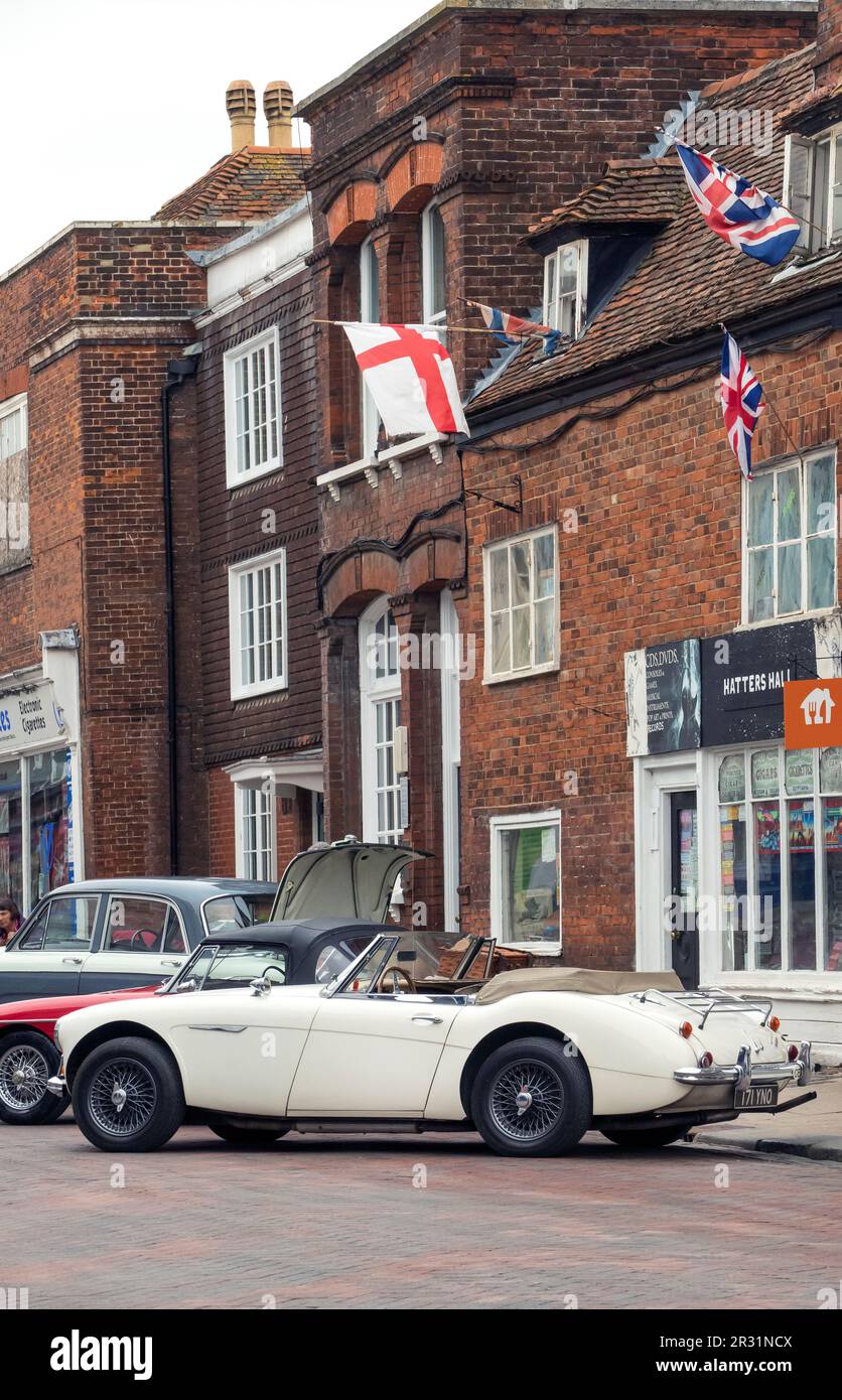 1965 Austin Healey 3000 au Faversham Festival of transport 2023. Faversham Kent Royaume-Uni Banque D'Images