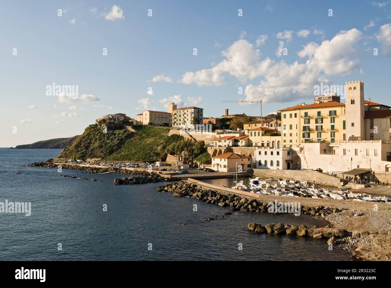 Vue sur la ville de Piombino Banque D'Images