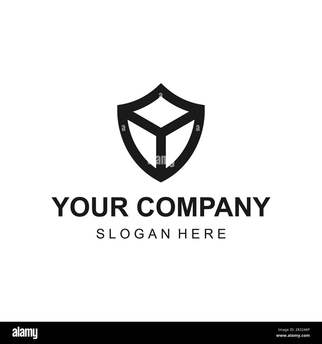 Vecteur de conception moderne du logo Shield Data Cloud Illustration de Vecteur