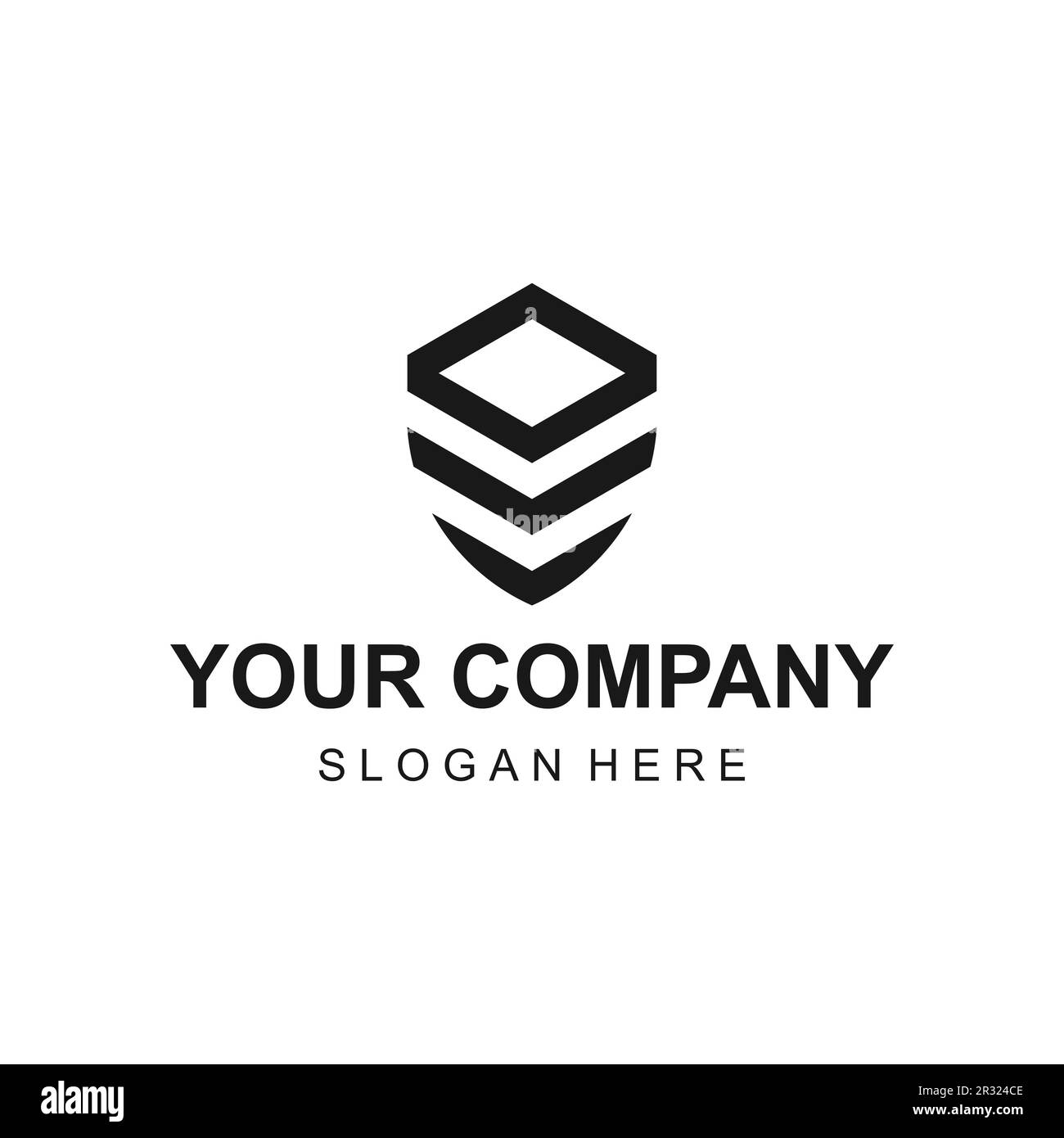 Vecteur de conception du logo de protection du cloud de données modernes et créatives Illustration de Vecteur