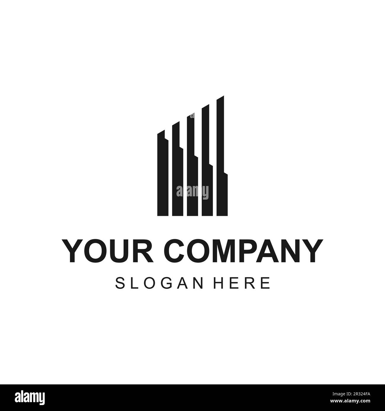 Bâtiment de luxe moderne logo immobilier vecteur de conception Illustration de Vecteur