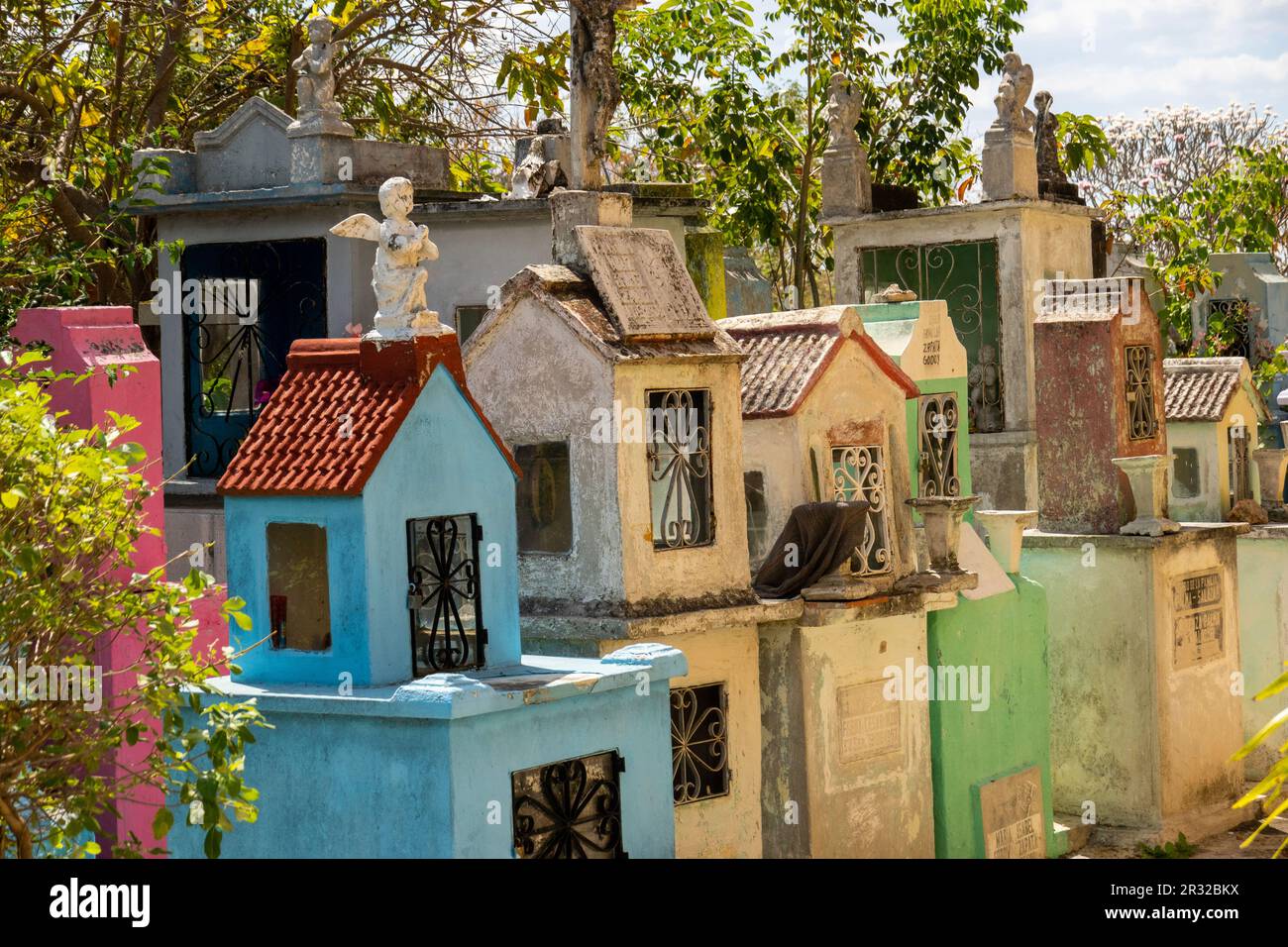 Cimetière général dans le quartier Centro à Merida Yucatan Mexique Banque D'Images