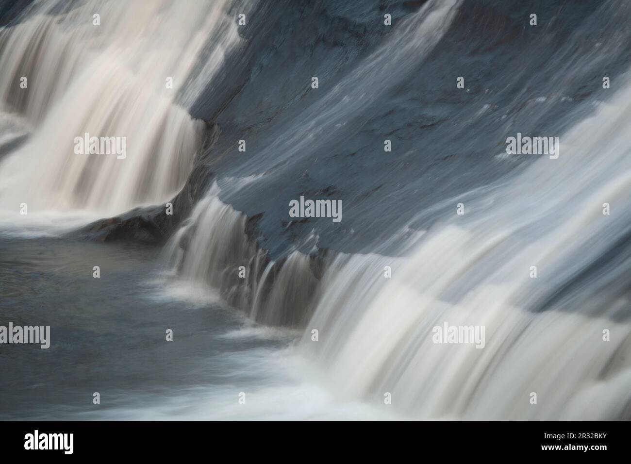 Détail de la cascade, parc national de High Falls, Géorgie Banque D'Images