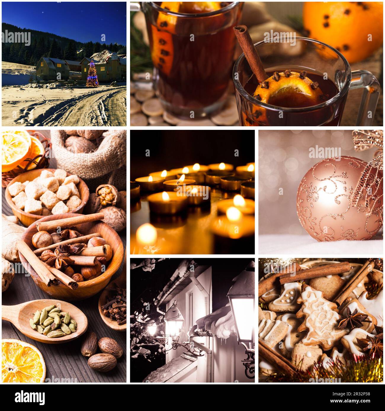 Collage de Noël Banque D'Images