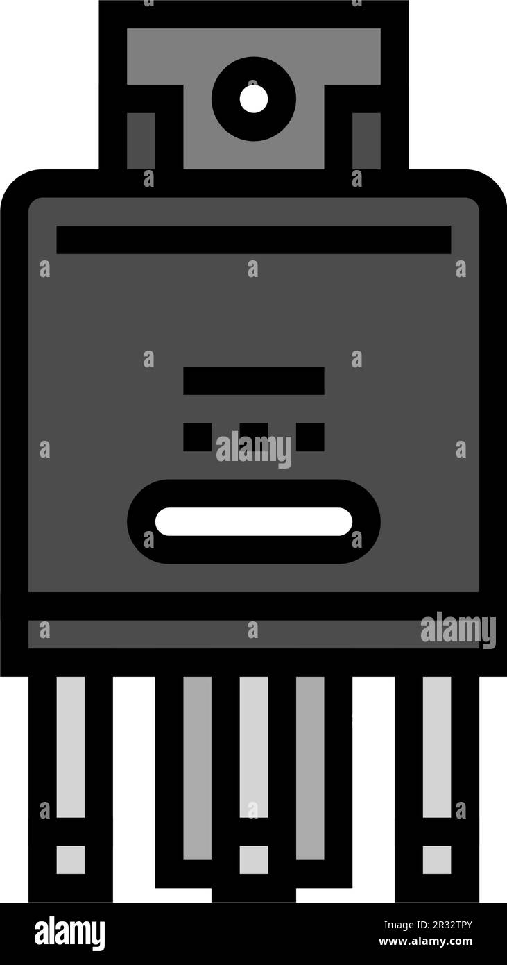 illustration vectorielle d'icône de couleur de composant électronique de relais Illustration de Vecteur