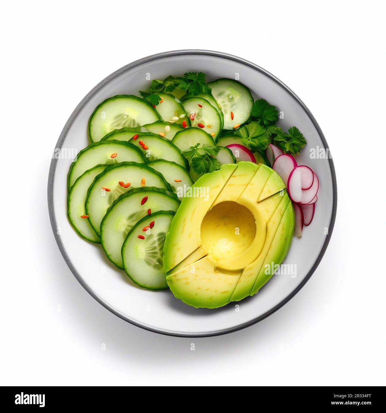 bol à salade biologique naturel avec avocat Photo Stock - Alamy