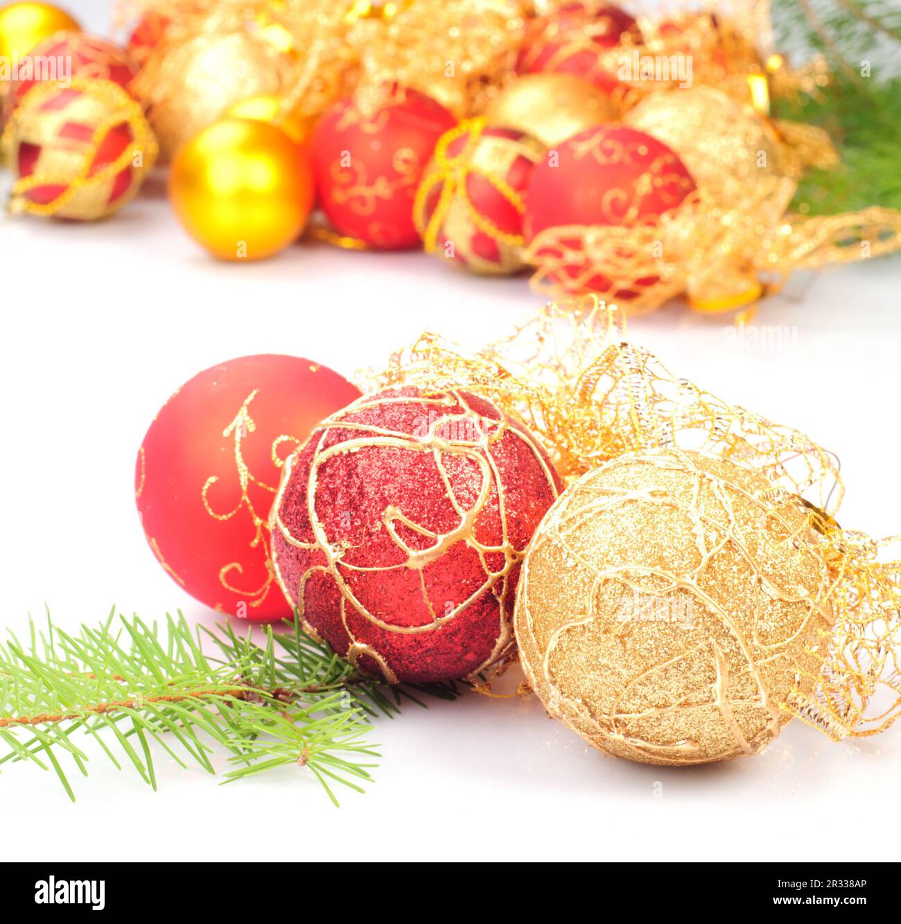 Décoration de Noël sur le sapin Banque D'Images