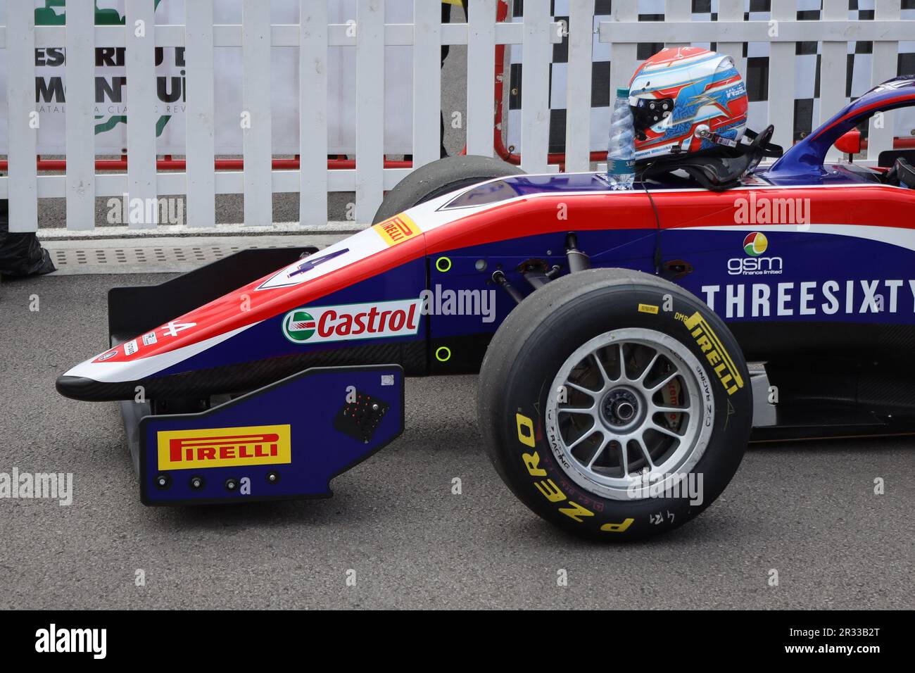 Voiture de l'équipe Roman Bolinski au Championnat d'Europe régional de Formule par Alpine 2023 course au circuit de Catalogne à Barcelone, Espagne 21/5/2023 Banque D'Images