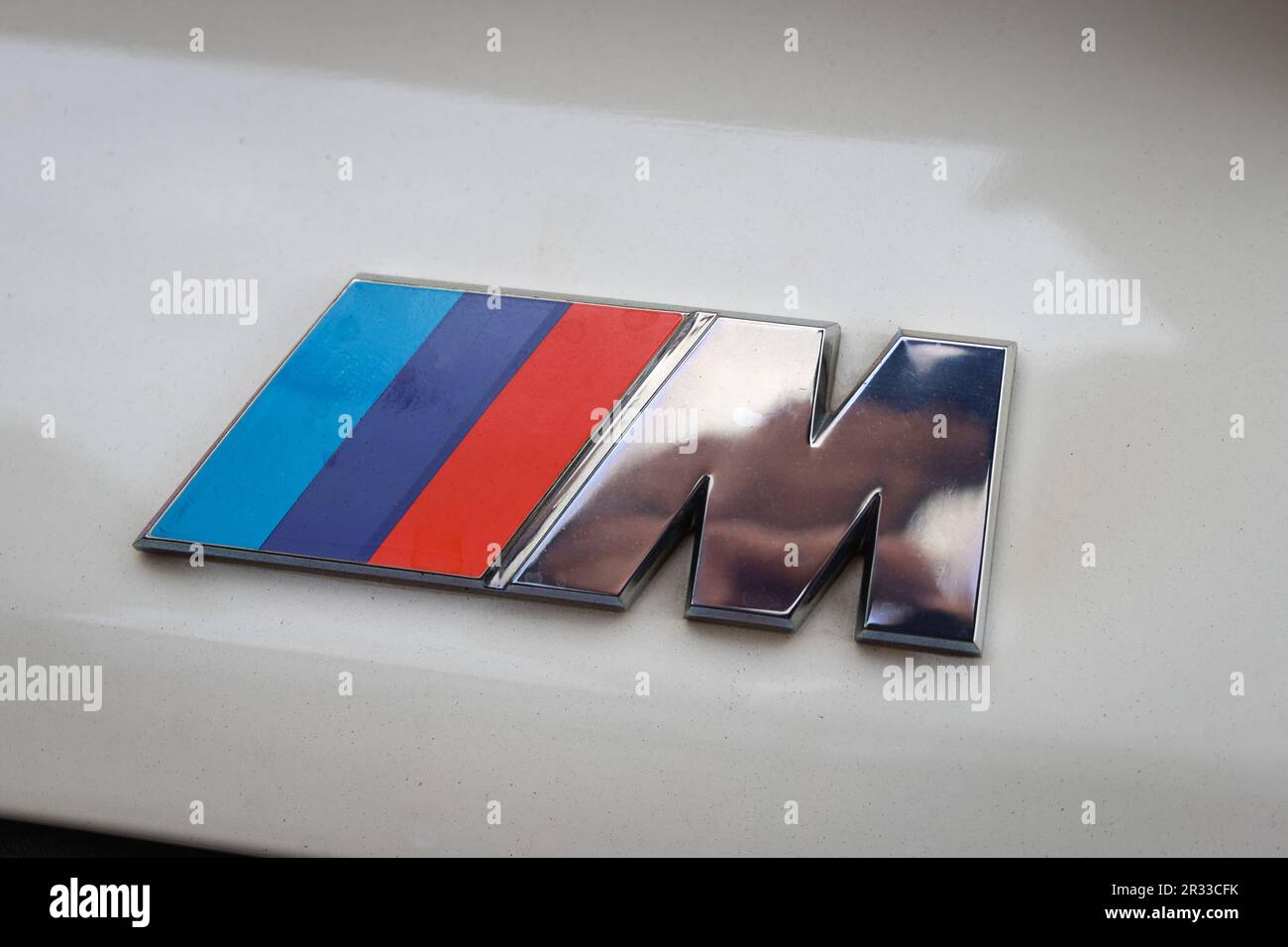 Autocollant BMW série M. Banque D'Images