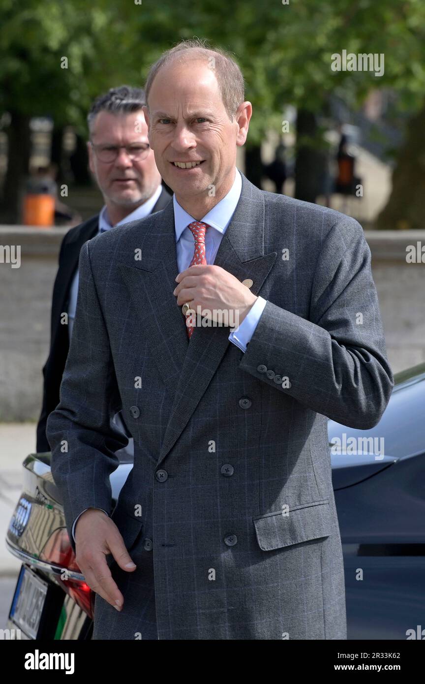 Berlin, Allemagne. 22nd mai 2023. Prinz Edward BEI der Eintragung ins Goldene Buch von Berlin und der Verleihung des 'Duke of Edinburgh's International Award' in Deutschland in der James-Simon-Galerie. Berlin, 22.05.2023 crédit: Geisler-Fotopress GmbH/Alay Live News Banque D'Images