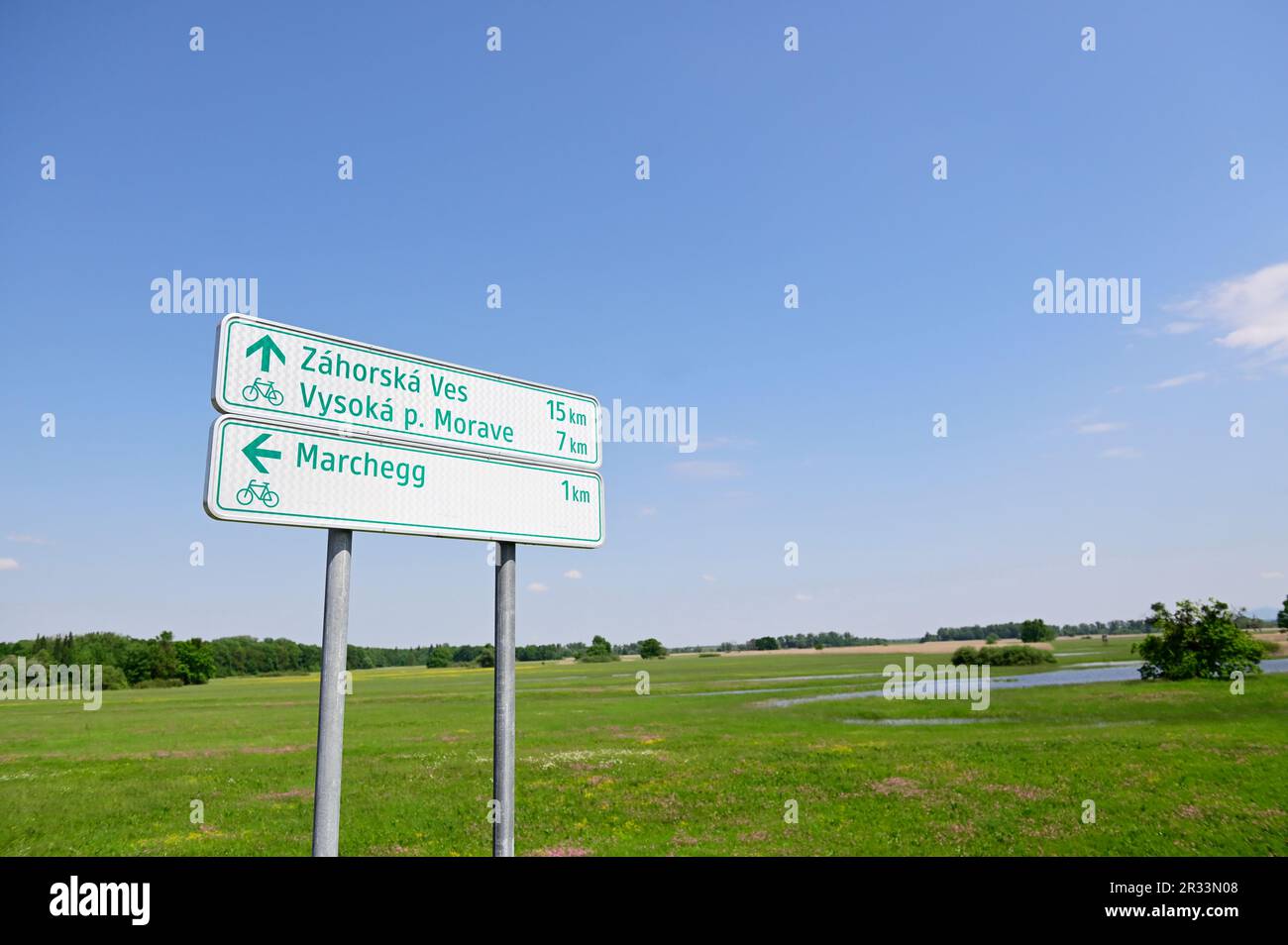 Slovaquie. Côté slovaque de la rivière March Banque D'Images