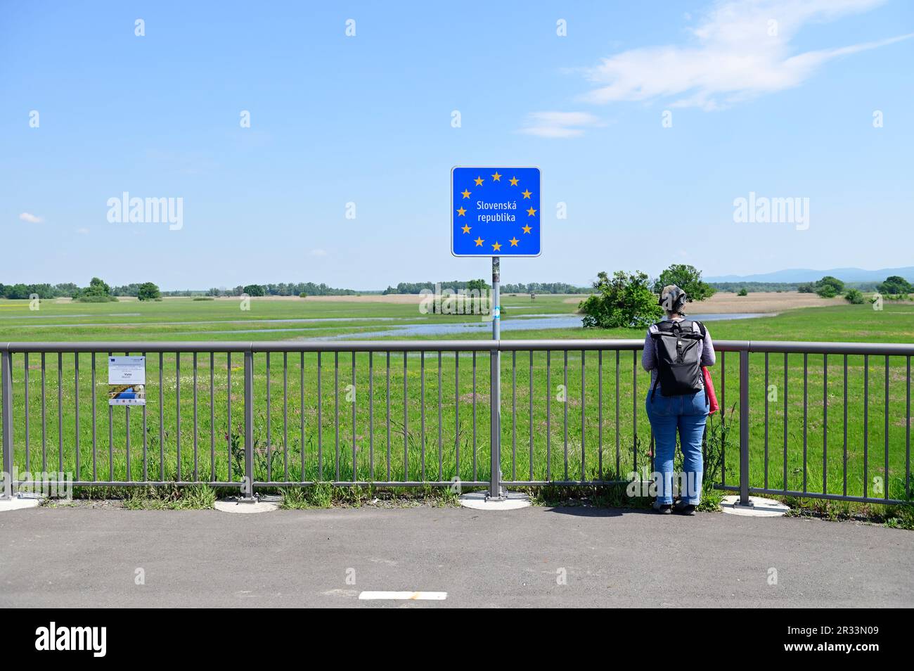 Slovaquie. Côté slovaque de la rivière March Banque D'Images