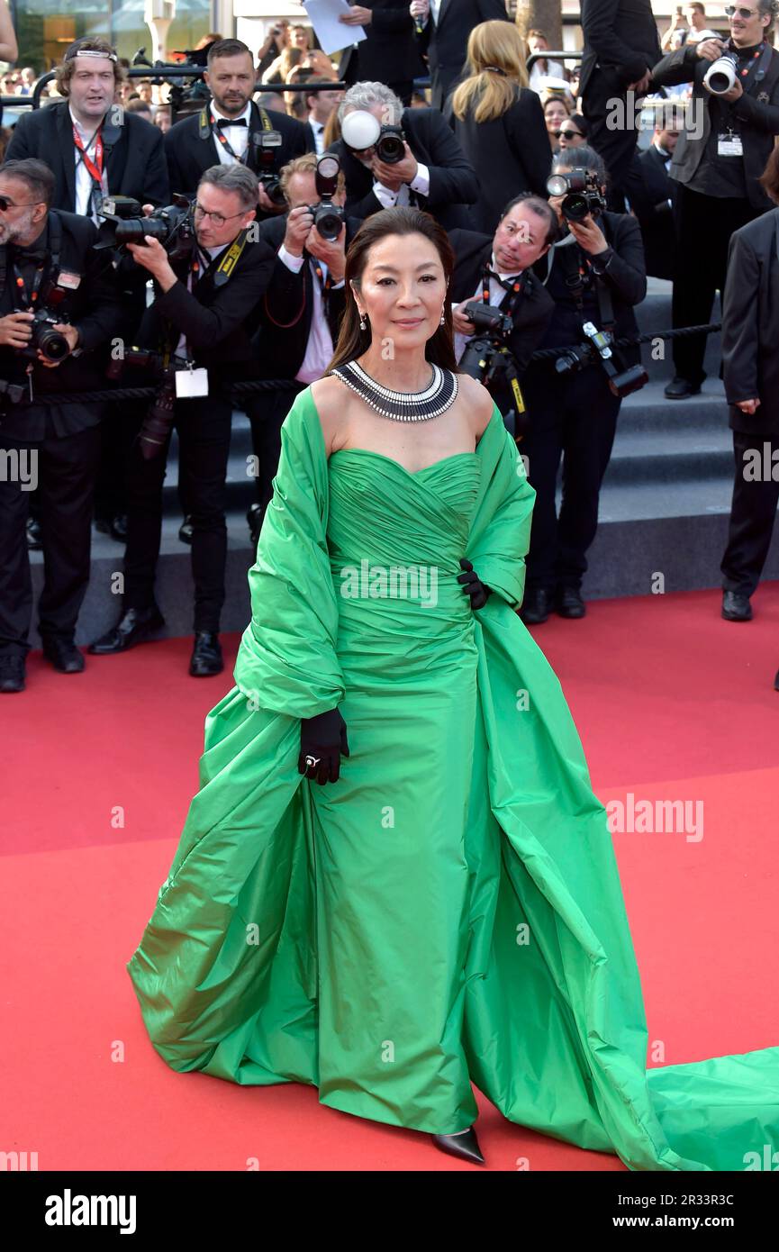 Cannes, France. 21st mai 2023. CANNES, FRANCE - 21 MAI : Michelle Yeoh assiste au tapis rouge « Fireside (le jeu de la Reine) » lors du festival annuel de Cannes 76th au Palais des Festivals sur 21 mai 2023 à Cannes, France. Credit: dpa/Alay Live News Banque D'Images