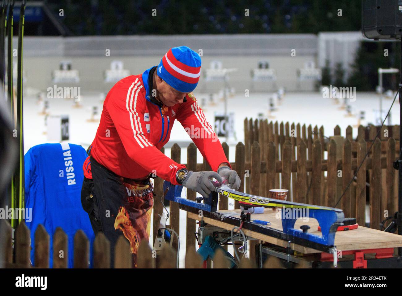 Biathlon à Schalke Banque D'Images