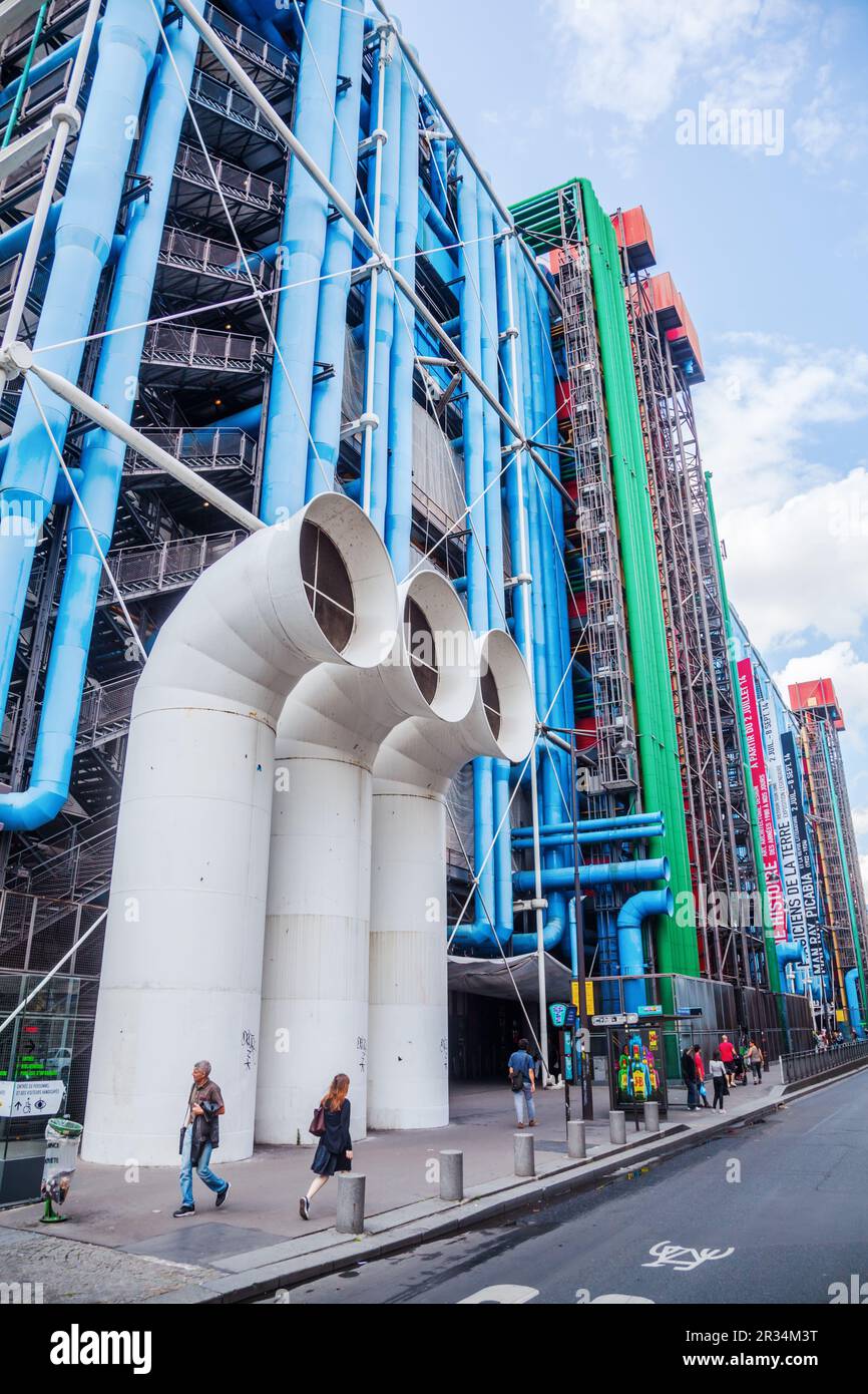 Centre Pompidou à Paris, France Banque D'Images