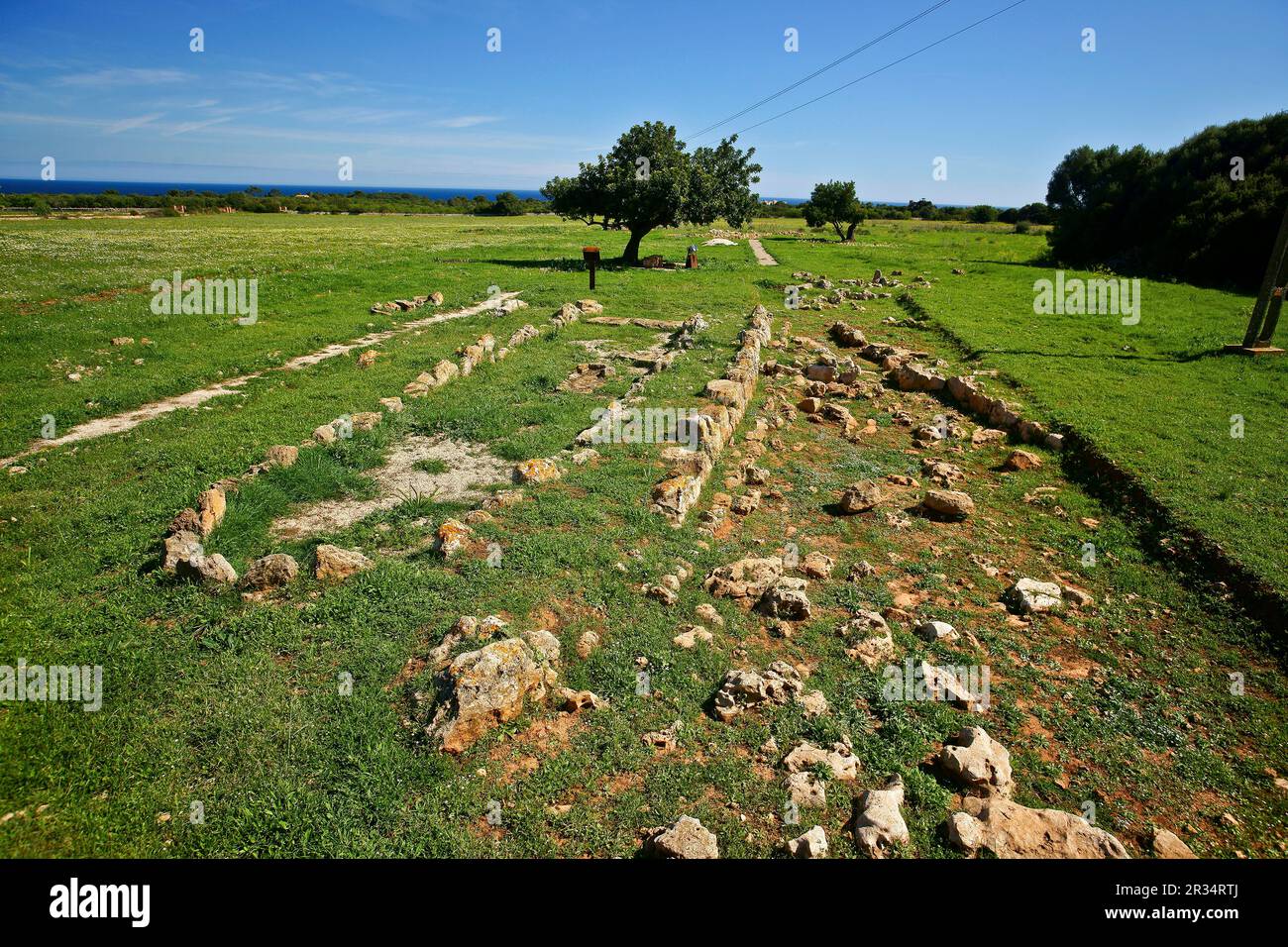 Navetiformes.Yacimiento arqueologico estructuras de s' Hospitalet Vell. 1000-900 antes de Jesucristo.Mallorca.Islas Baleares. España. Banque D'Images