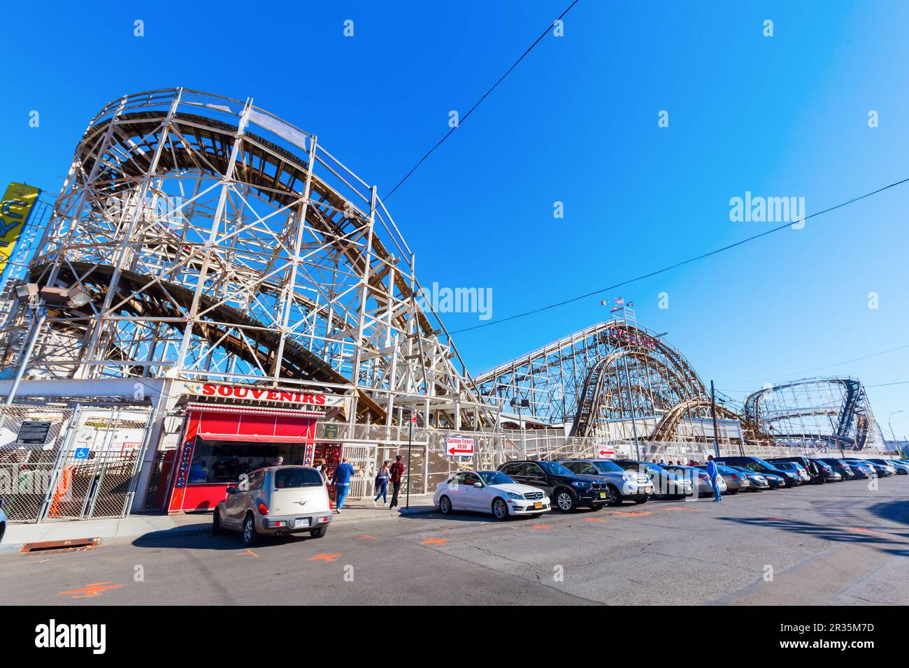 Lunapark à Coney Island, New York Banque D'Images