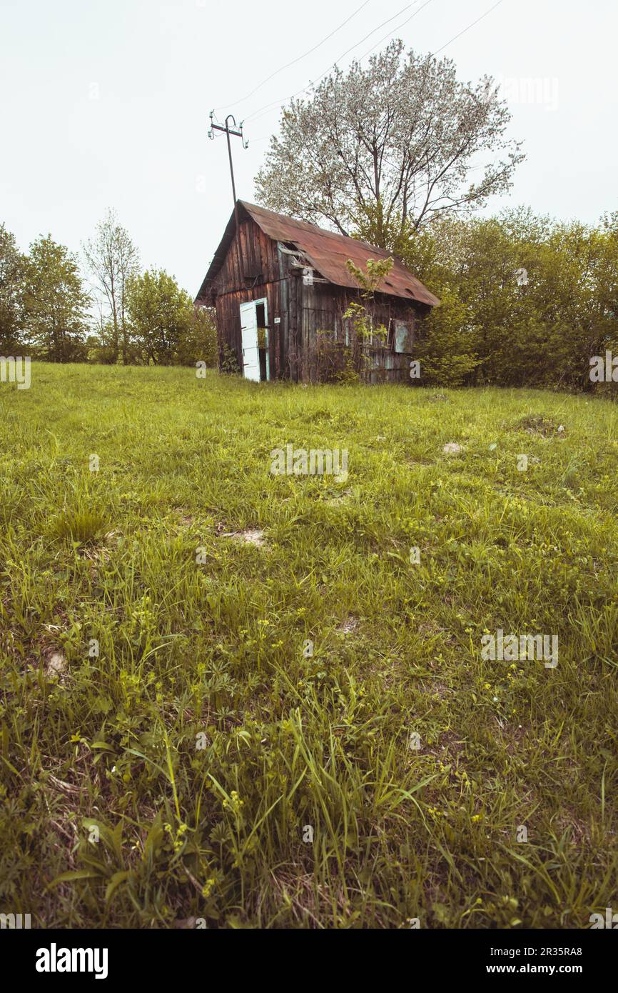 Vieille maison en été Banque D'Images