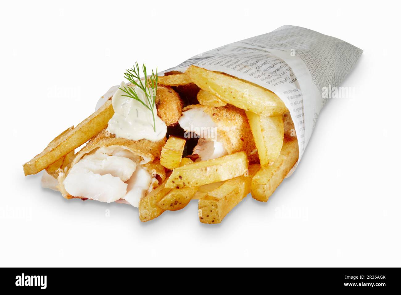 Fish and chips dans le journal Banque D'Images