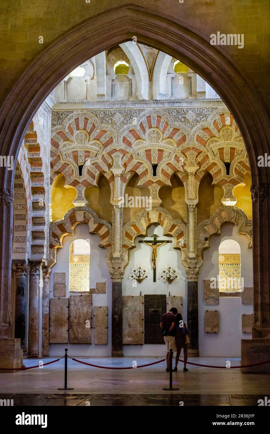 Trasaltar, Mezquita catedral de Córdoba, en Andalousie, espagne. Banque D'Images