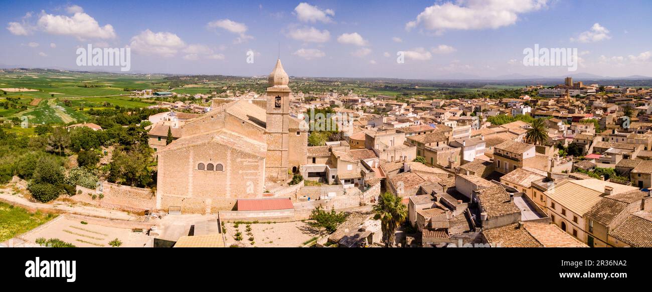 Iglesia de la Mare de Déu de la Salut, Maria de la Salut, Majorque, Iles Baléares, Espagne, Europe. Banque D'Images