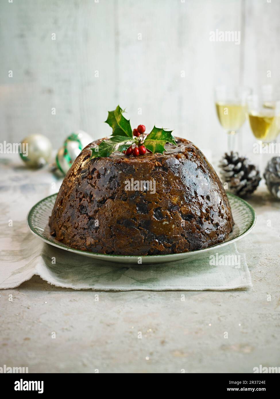 Le pudding de Noël Banque D'Images
