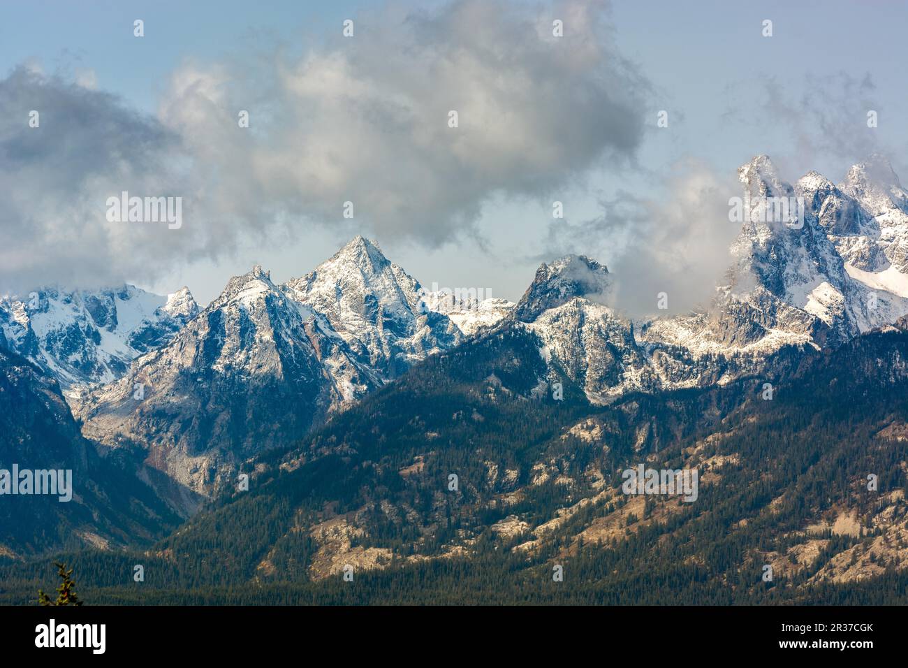 Le Grand Teton Mountain Range Banque D'Images