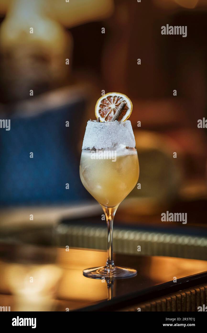 Un cocktail dans le bar de l'hôtel Banque D'Images