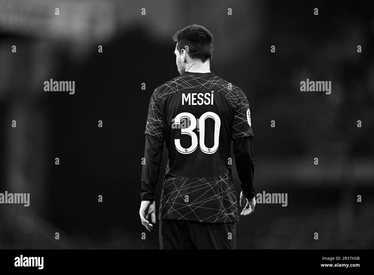 Paris, France. 21st mai 2023. Leo Lionel Messi lors du match de football de la Ligue 1 entre AJ Auxerre (AJA) et Paris Saint Germain (PSG) sur 21 mai 2023 au Stade Abbe Deschamps à Auxerre, France. Crédit : Victor Joly/Alamy Live News Banque D'Images